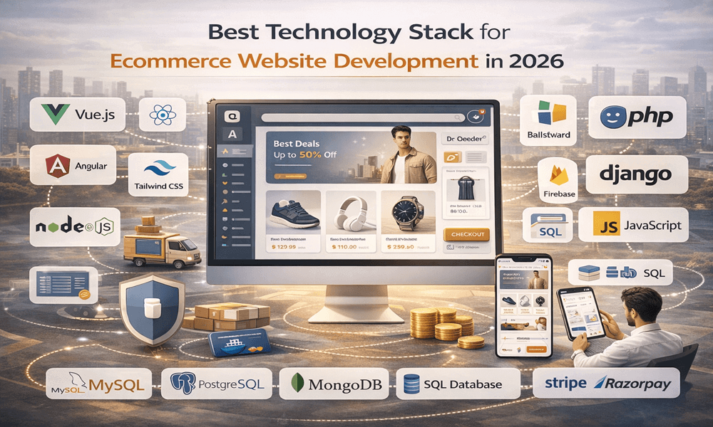 Best Technology Stack for Ecommerce Website Development in 2026 – Practical Guide for Indian Businesses