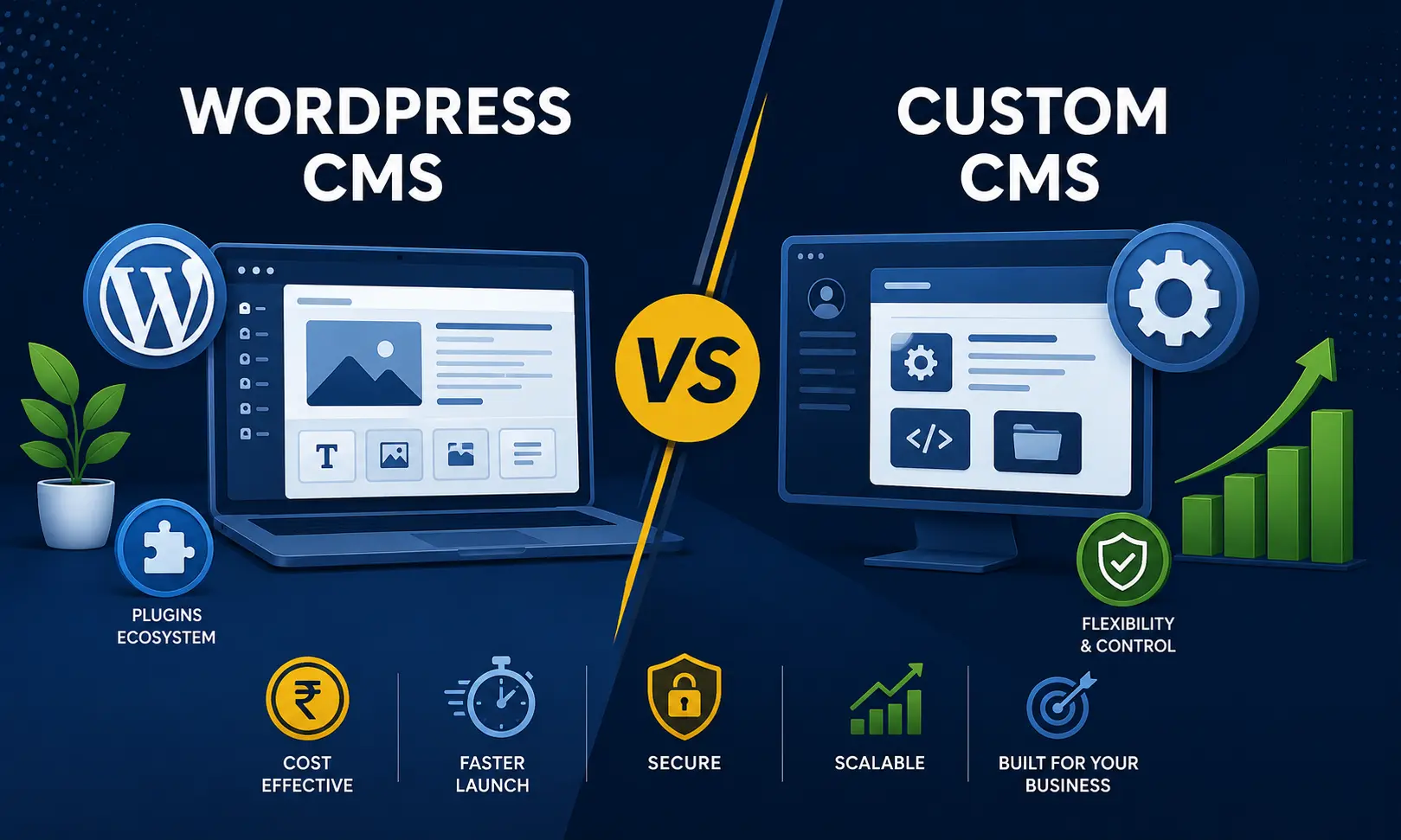 WordPress CMS vs Custom CMS: Which One Is Better for Your Business Website in 2026?