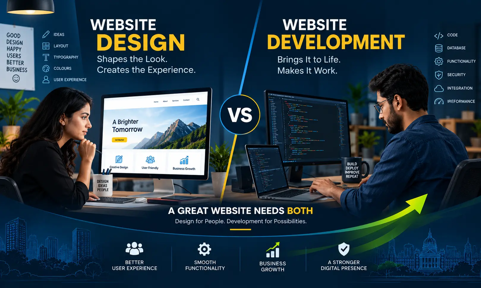 Website Design vs Website Development