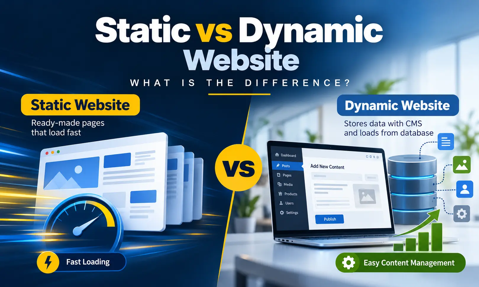 Static vs Dynamic Website